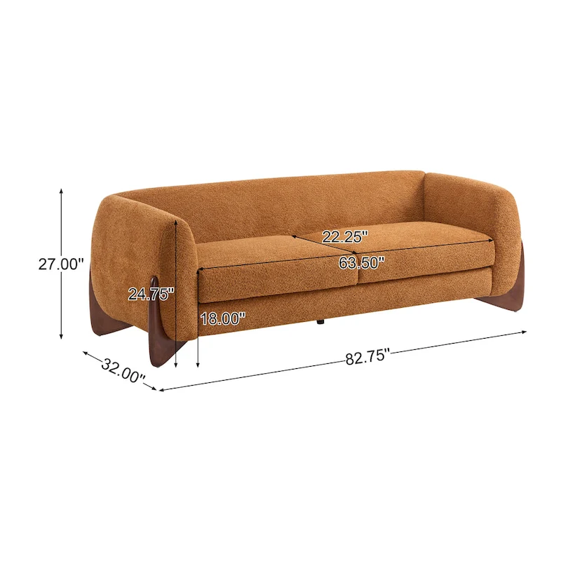 Alma Upholstered Boucle 3-Seat Sofa by Christopher Knight Home