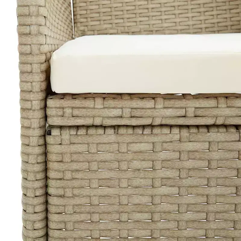 vidaXL Rattan Chair Set of 2 Poly Rattan and Steel