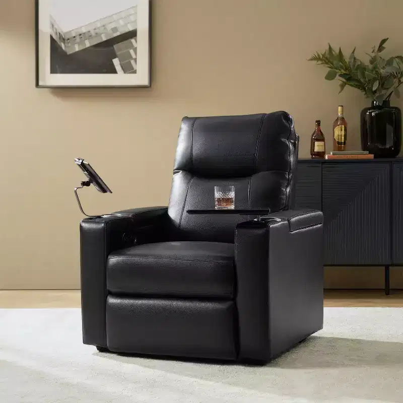 Genuine Leather Power Recliner Chair