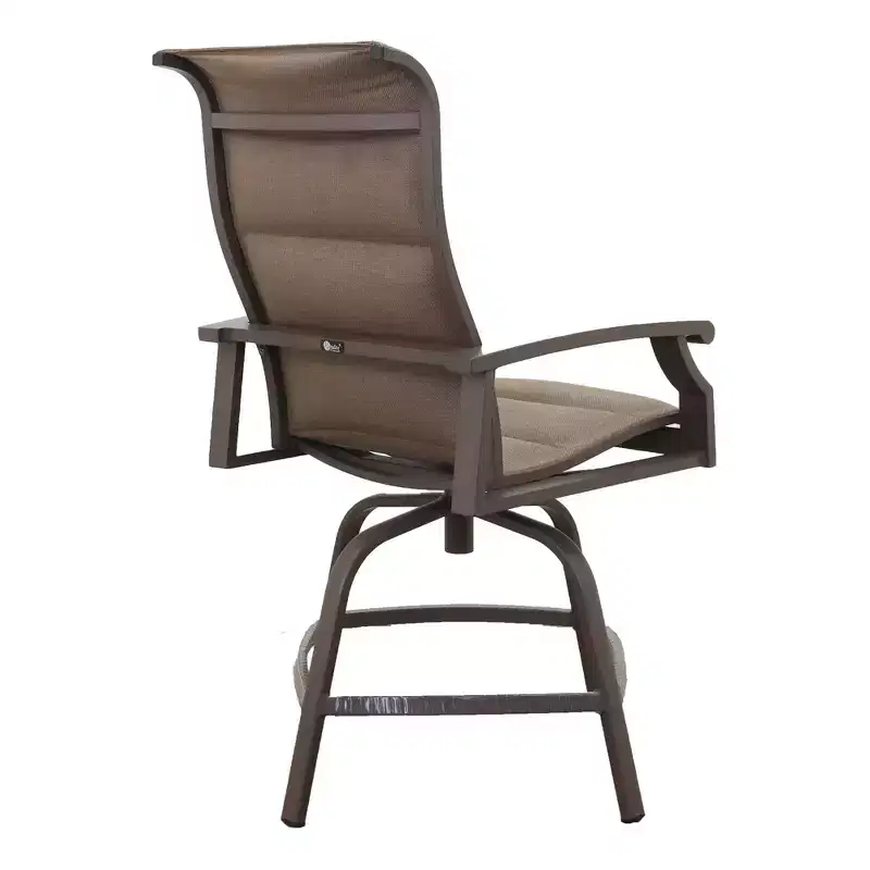 Courtyard Casual Madison Balcony Padded Sling Swivel Stool Alum frame in powder coating