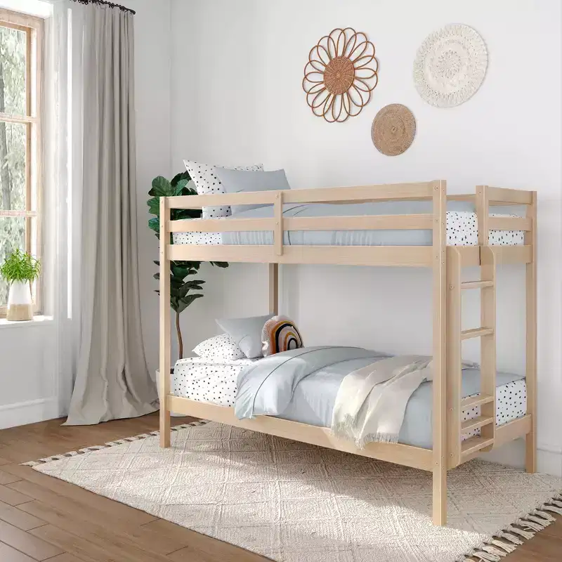 Bunk Bed for Kids, Twin over Twin, Engineered Wood, 400 lb Capacity per Bunk
