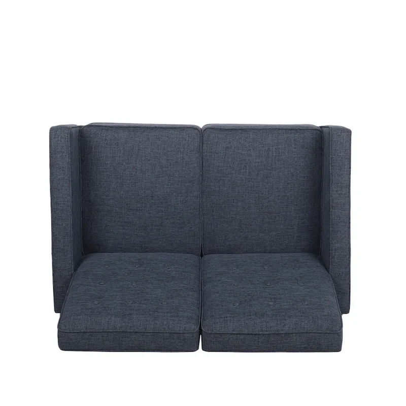 Denison Upholstered Loveseat Pushback Recliner by Christopher Knight Home