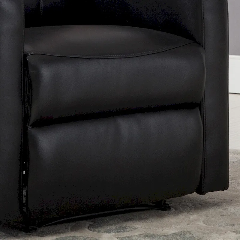 AC Pacific Modern Faux Leather Small Powered Reading Recliner