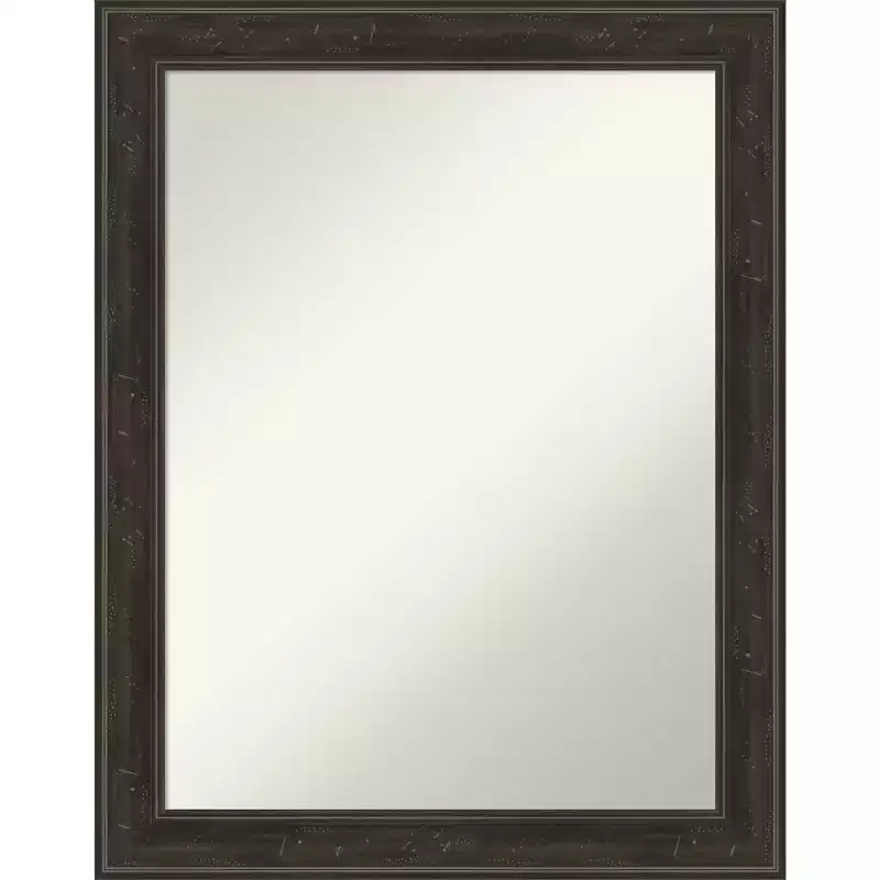 Grey Wash Narrow Frame Rectangle Wall Mirror, 1-Panel