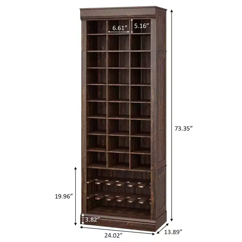 Shoe Cabinet with 27 Cubbies, 10-Tier Tall Shoe Storage Organizer with Boots Space, Freestanding Shoe Rack for Entryway, Hallway, Closet