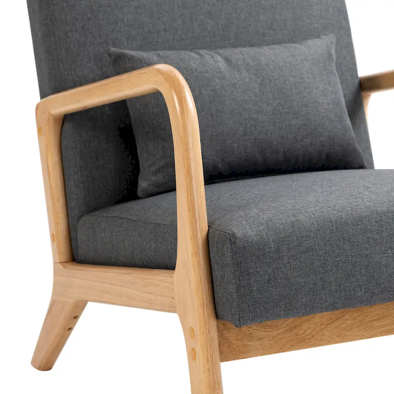 Upholstered Arm Chair with Cution Modern Side Accent Chairs - 25.8W x 28.7H x 32.3D