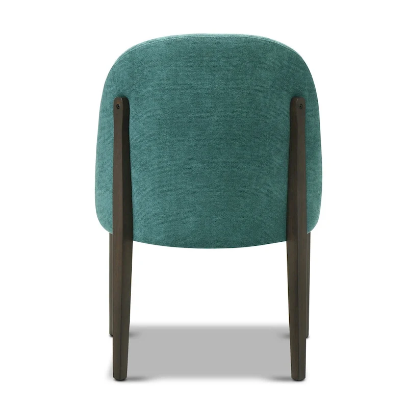 Poly & Bark Pietta Dining Chair (Set of 2) - Durable Fabric with Solid Wood Legs