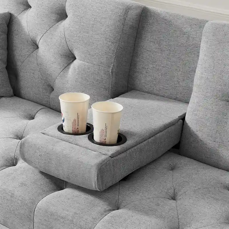 Linen Convertible Sofa