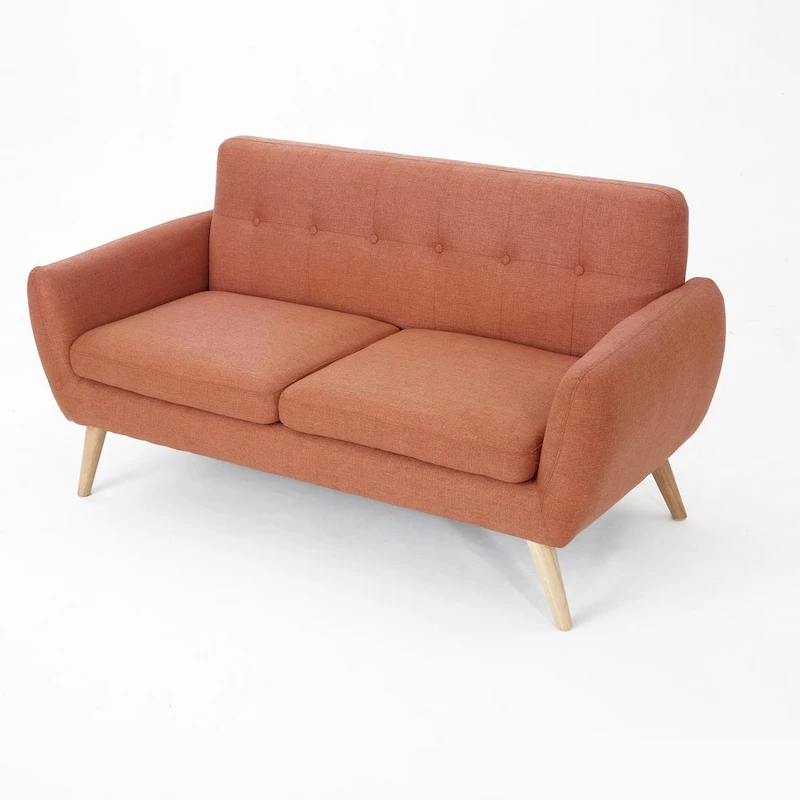 Josephine Mid-century Modern Tufted Fabric Upholstered Sofa by Christopher Knight Home