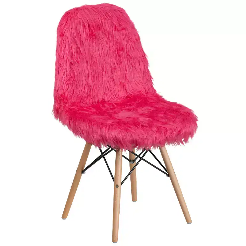 Emma and Oliver Shaggy Dog Fur Accent Chair