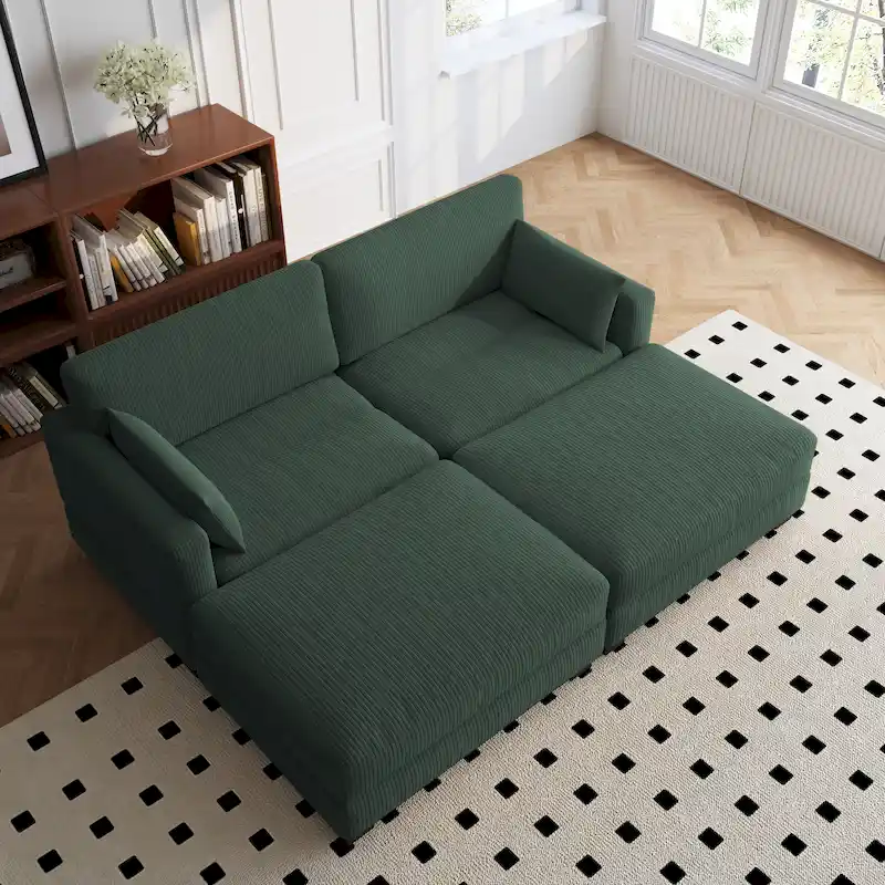 88 Convertible Larger Couch Modular Sectional Sofa Set