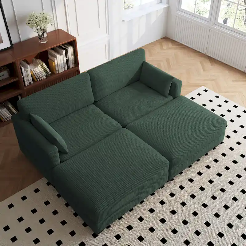 88 Convertible Larger Couch Modular Sectional Sofa Set