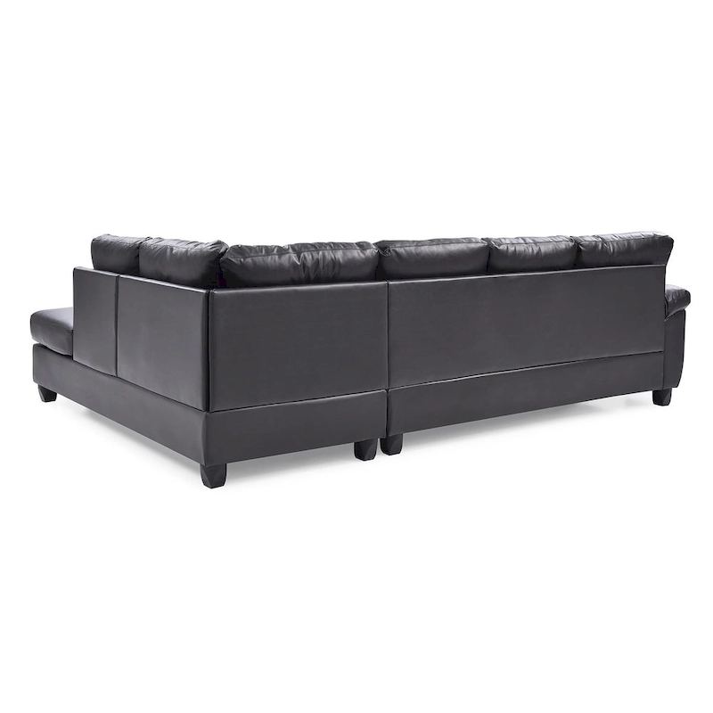 Gallant 111 in. W 2-piece Faux Leather L Shape Sectional Sofa - 78L x 111W x 32H