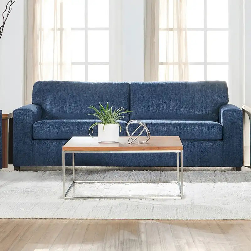 New Classic Furniture Leo Cushion Back Sofa, Made in USA