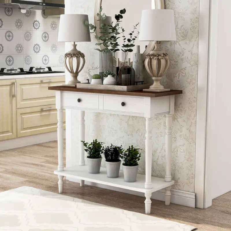 Jeln Traditional 38-inch Wood 1-Shelf Console Table by Furniture of America