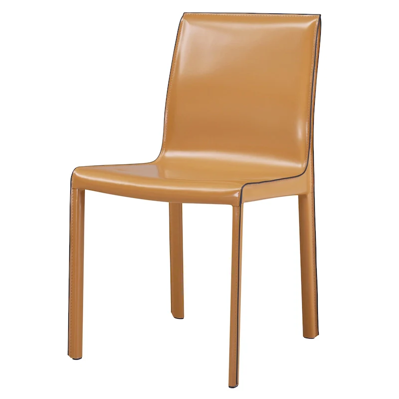 Gervin Recycled Leather Chair,Set of 2