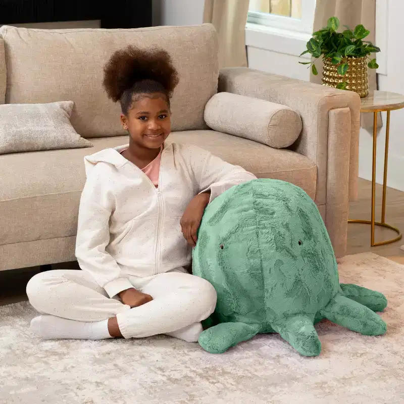 Raven-Symon Huggy the Octopus Sea Buddy Large Kids Stuffed Animal Bean Bag and Pouf