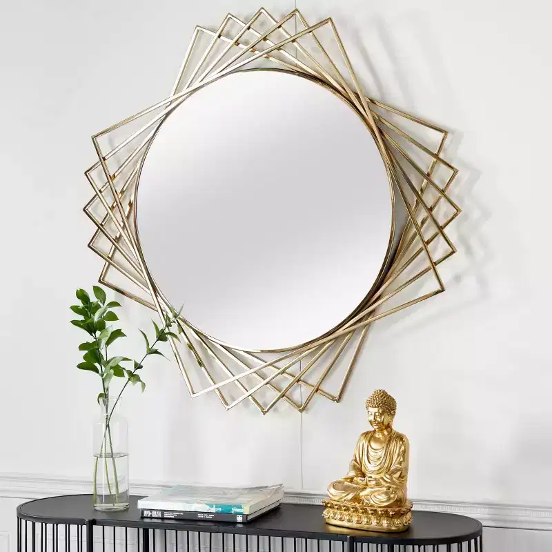 Metal Geometric Wall Mirror