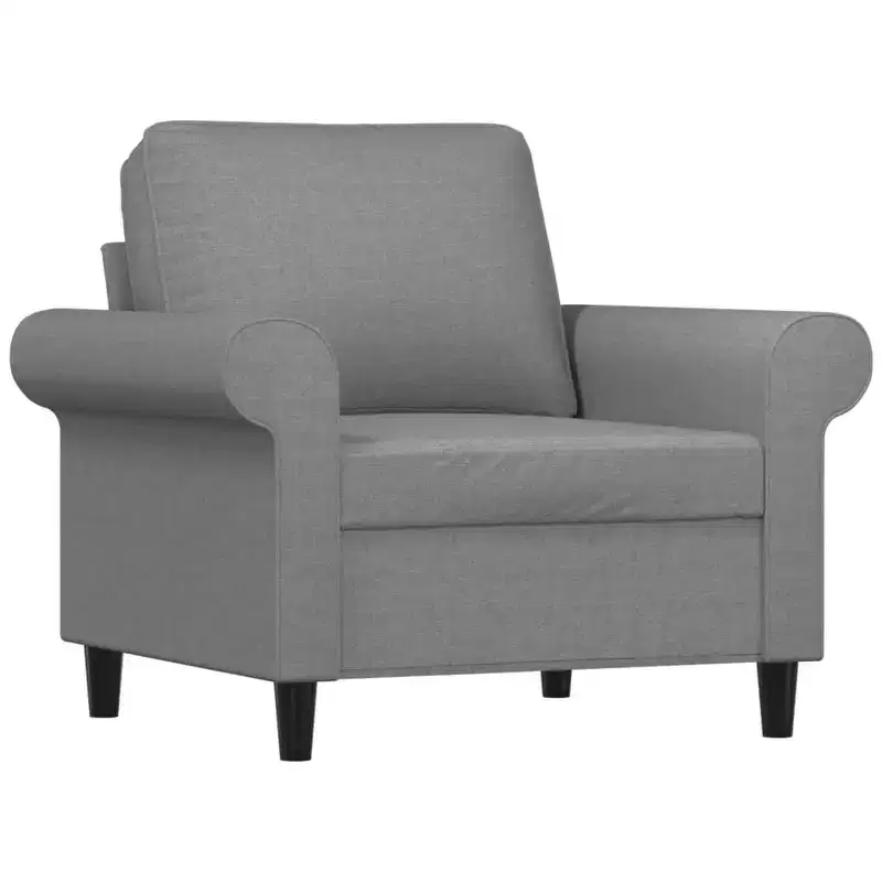 Sofa Chair Light grey Polyester (fabric), metal, plywood