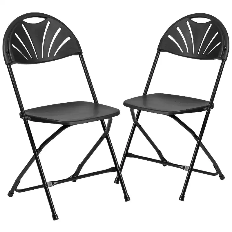 Wedding Party Event Fan Back Plastic Folding Chair Home Office