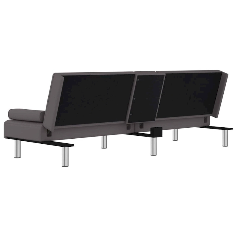 vidaXL Sofa Bed Foldable Sleeper Sofa Couch Bed with Cup Holders Faux Leather - 78.7 x 35 x 27.6
