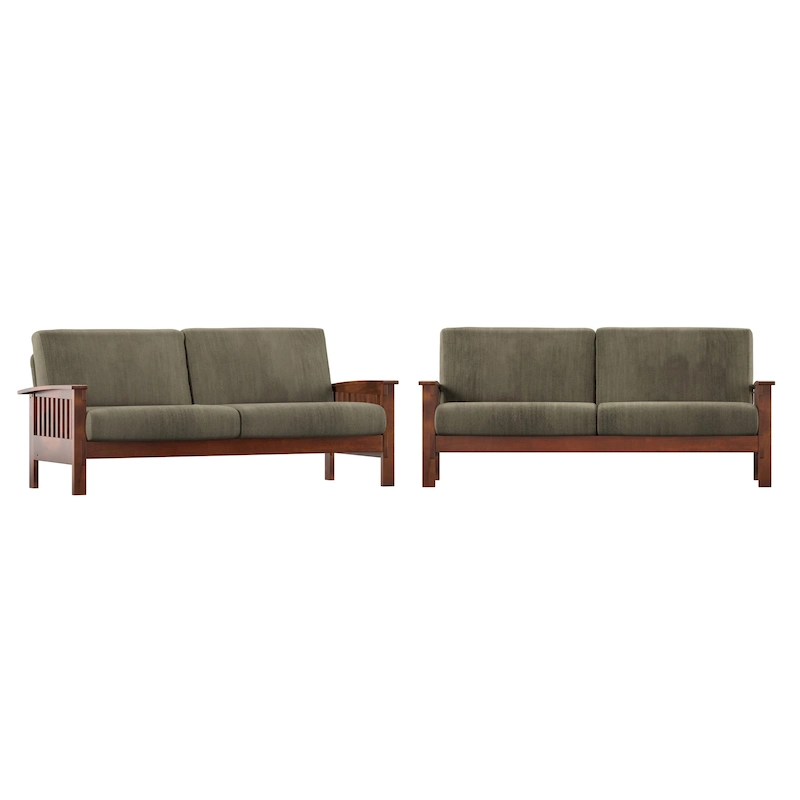 Sigulda Mission-Style Wood Sofa