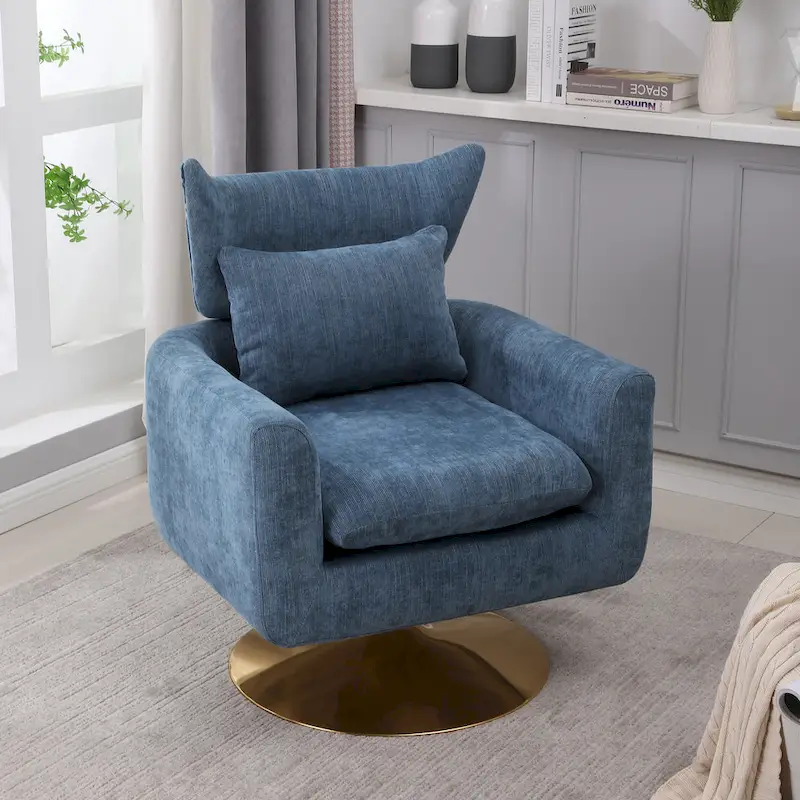Mid-Century 360-degree Swivel Accent Chair