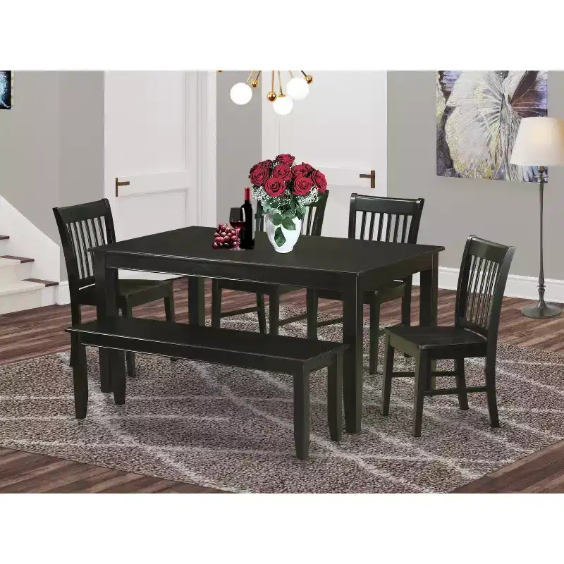 Belmont Formal Dining Room - Dinette Table And Dinette Chairs, Black