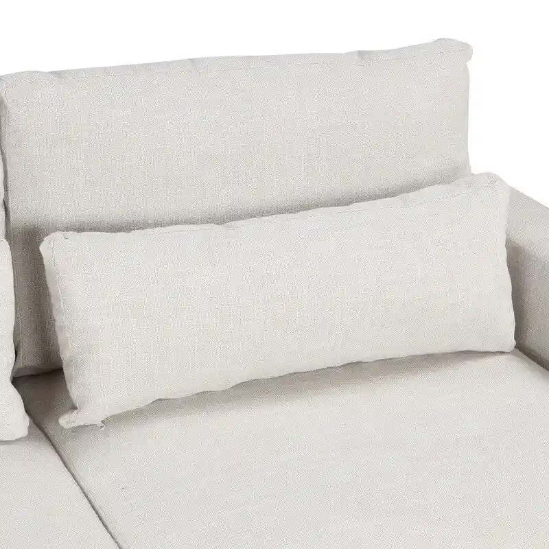 92.9W L-shaped Modular Sectional Sofa with Cushions and 3 Pillows