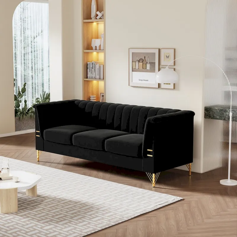 82.67 W Velvet Sofa