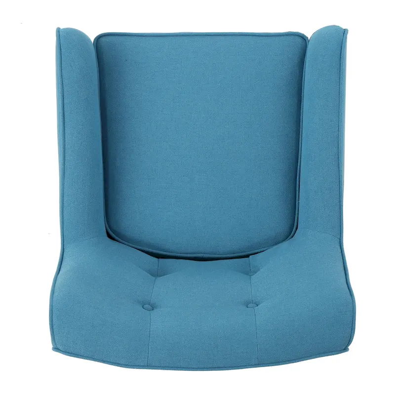 Upholstered Button-Tufted Accent Chair with Iron Hairpin Legs