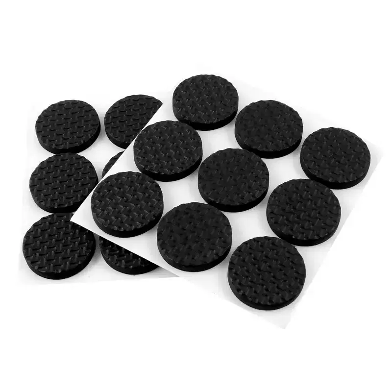 Unique Bargains Felt Table Chair Leg Cover Furniture Protection Pads Black 1 Diameter 18 Pcs