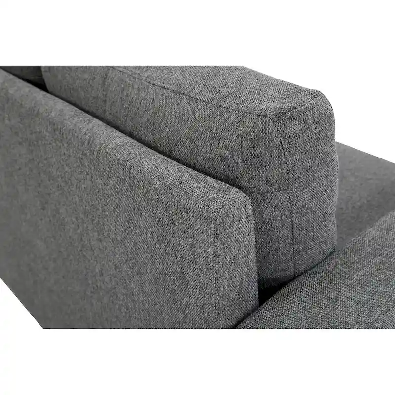 Miles Mid Century Modern Couch 3 Seater Sofa with Reversible Back Pillows Large