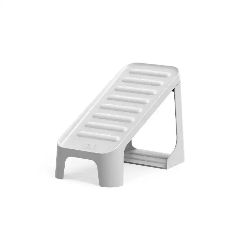 Compact Space-Saving Shoe Organiser, 6 Pairs – Off-White Polypropylene, Freestanding