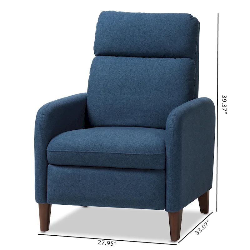 Mid-century Fabric Recliner by Baxton Studio