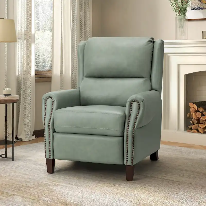 Alicia 32.68 Wide Genuine Leather Manual Recliner