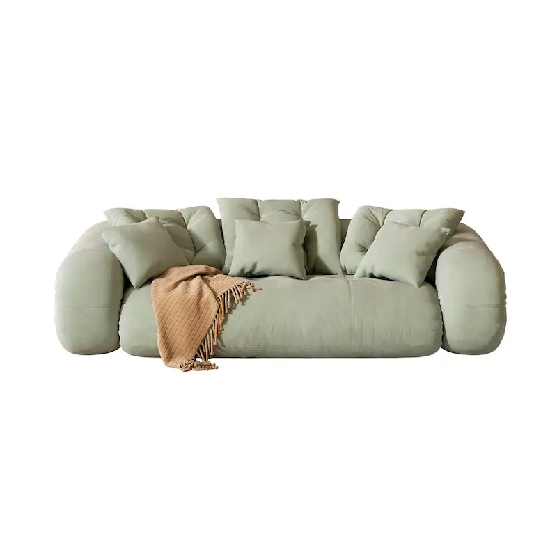 JASIWAY Modern Convertible Sleeper Sofa Chair Bed, White
