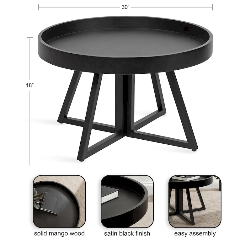 Kate and Laurel Avery 30-inch Round Coffee Table - 30 Diameter