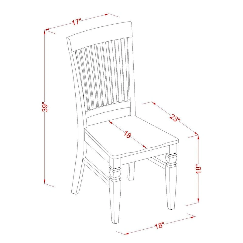 East West Furniture 7 Piece Kitchen Table & Chairs Se- a Dining Table and 6 Dining Chairs(Finish Options)