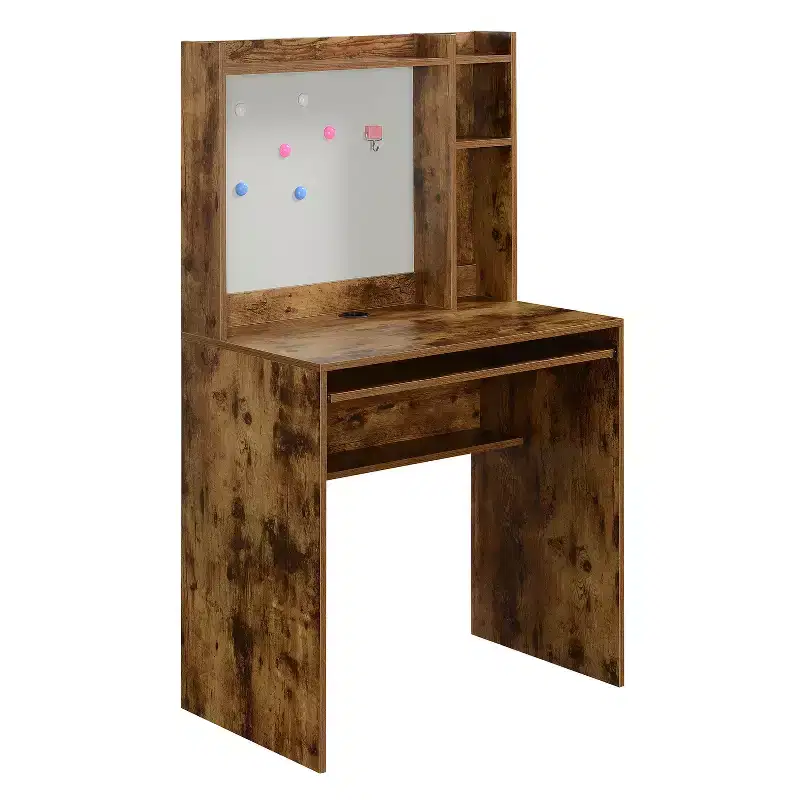 HomeStock 28 in.H Gray Color Metal Computer Desks with Open Storage Shelf