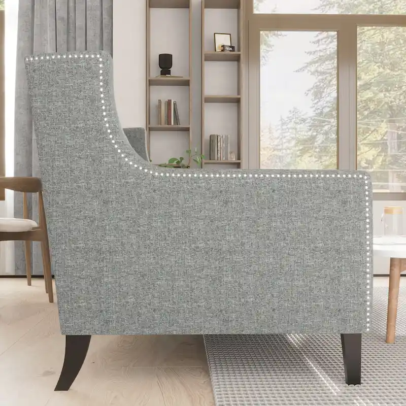 Naro Mid-Century Modern Fabric 3-Seater Sofa with Tufted Backrest by Christopher Knight Home