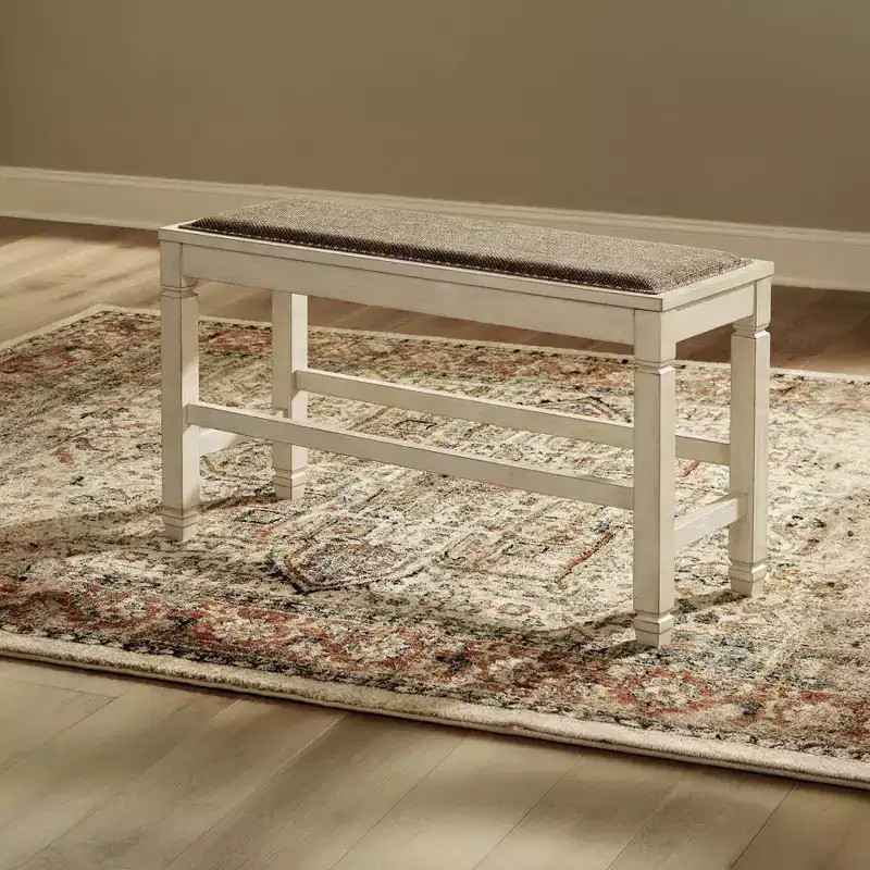 Bolanburg Counter Height Dining Room Bench Antique White - Signature Design by Ashley