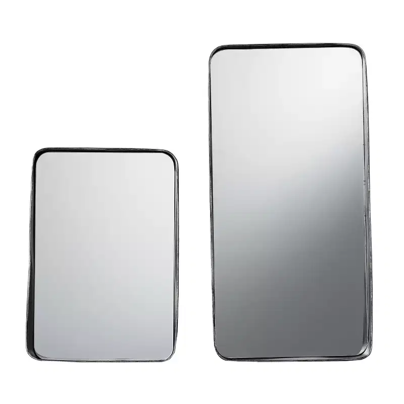 Amboros Decorative Mirrors with Shelves-2pc Set - Black - SEI