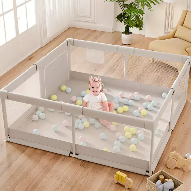 59x59in Baby Playpen Safe and Durable Activity Fence for Babies and Toddlers, Indoor & Outdoor Use, Perfect for Playtime and Learning