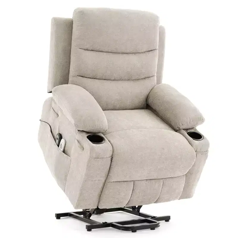 Power Lift Recliner Chair, Electric Recliners for Elderly with Heat and Massage, Stand Assist with Cup Holders, Side Pocket, for Living Room