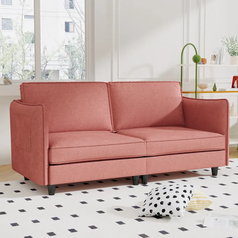 Christopher Knight Home - Hadley 74.27 Loveseat Sofa with Mid-Century Modern Design