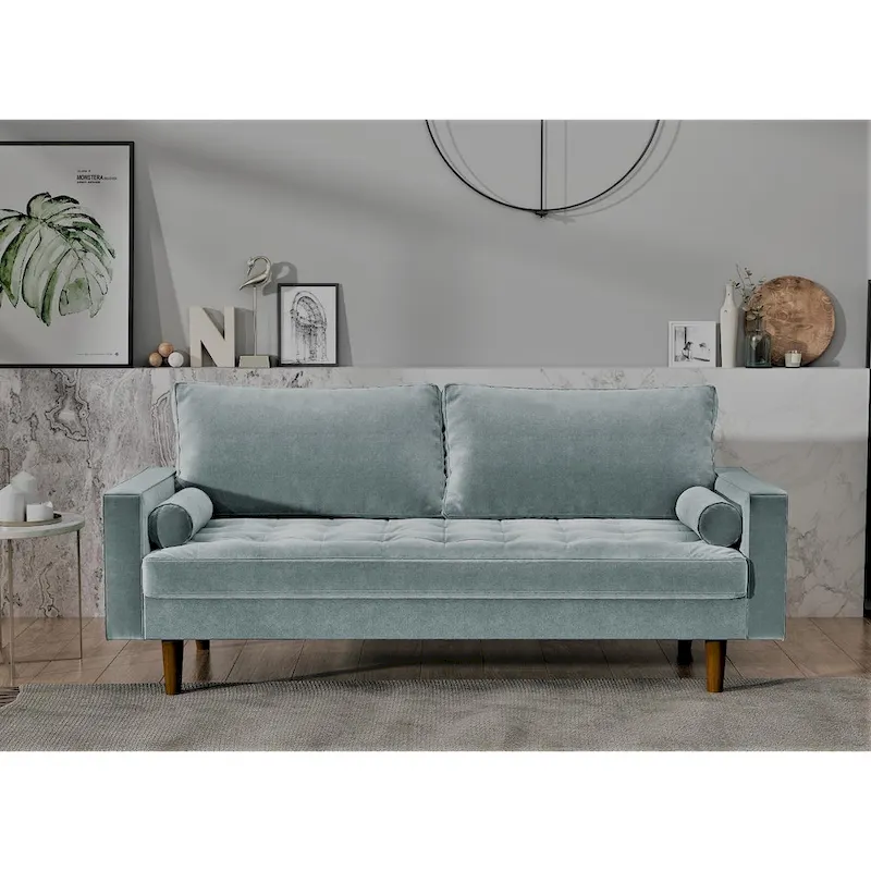 Velvet Mid-century Style Sofa