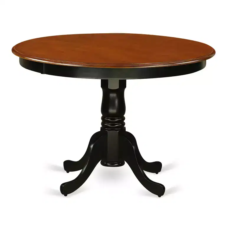 Hartland Round Dining Set Contemporary Black And Cherry