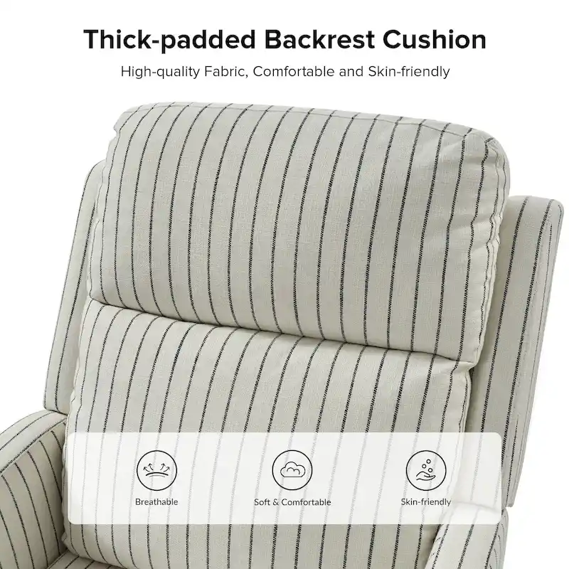 Diana Modern Polyester 360-degree Swivel Rocker Recliner by HULALA HOME