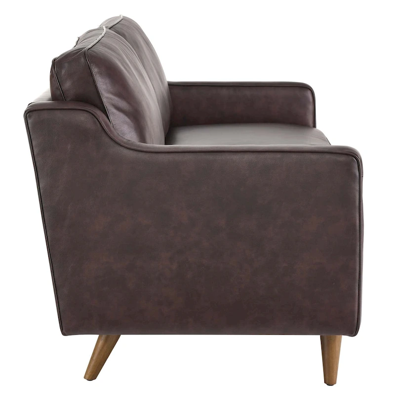 Impart Mid-century Modern Top-grain Leather Sofa